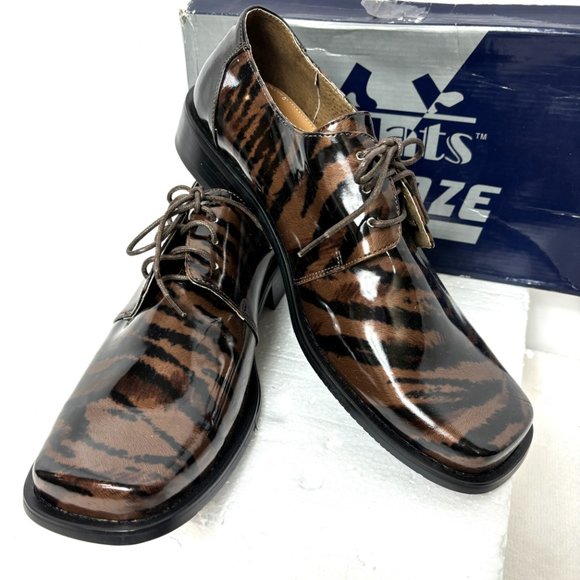 Vintage  Zebra  Brwn Blk Oxford Formal Dress Zoot Suit Shoe Rare OOAK NWOT main image 10